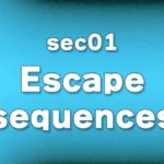 sec01 - Escape sequences