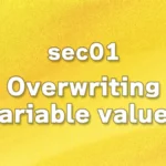 sec01 - Overwriting variable values