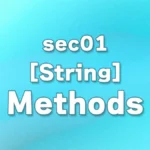 sec01 - String methods