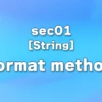 sec01 - Basics of the format() method