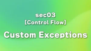 sec03 - Python Custom Exceptions: From Basics to Practical Use